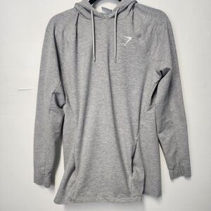 Gymshark Womens Size Medium Gray Hoodie Pullover Sweatshirt Athletic Wear Gym